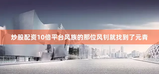 炒股配资10倍平台风族的那位风钊就找到了元青