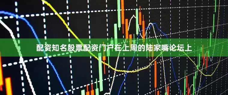 配资知名股票配资门户在上周的陆家嘴论坛上