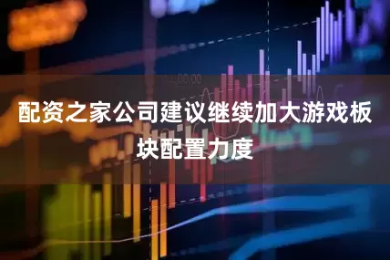 配资之家公司建议继续加大游戏板块配置力度